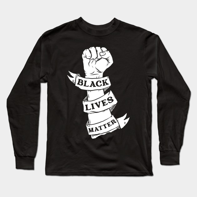 Black Lives Matter - No Racism Long Sleeve T-Shirt by FerMinem